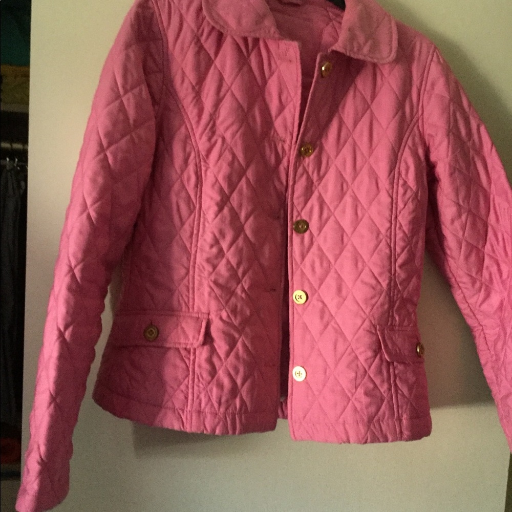 Lilly Pulitzer pink quilted jacket